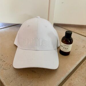 White EDITION Hotel Baseball Cap Hat and Le Labo Travel Shower Gel Bundle